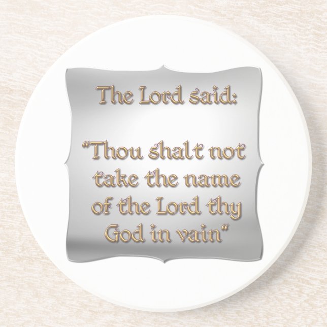 The 2nd Commandment Coaster (Front)