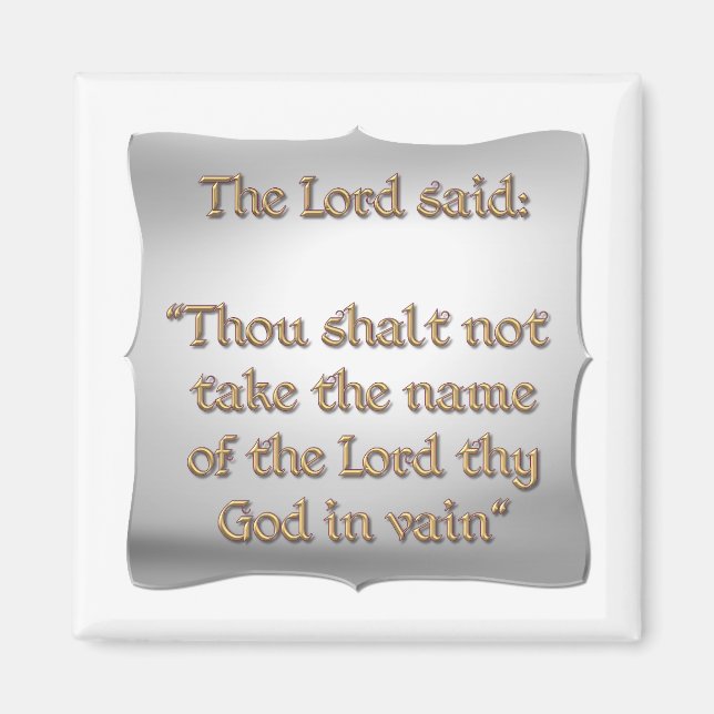 The 2nd Commandment Magnet (Front)