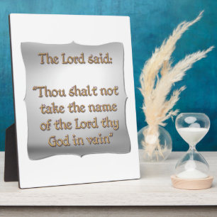 The 2nd Commandment Plaque