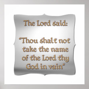 The 2nd Commandment Poster