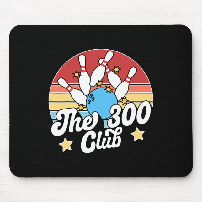 The 300 Club Bowler Funny Bowling  Mouse Pad (Front)