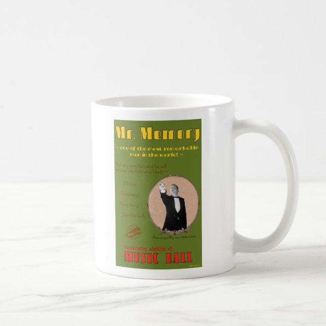 The 39 Steps: Advertising Poster for Mr. Memory Coffee Mug (Right)