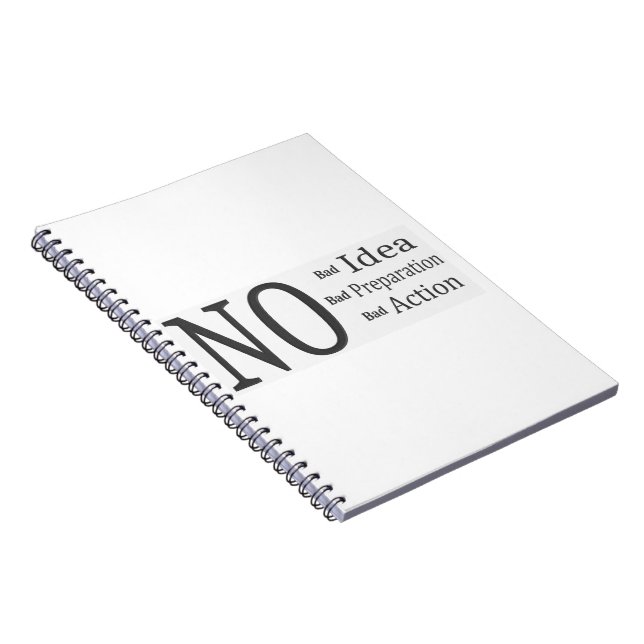 The 3 Keys to Success: Idea, Preparation, Action Notebook (Right Side)