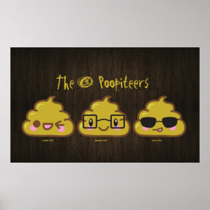 The 3 Poopiteers "pooster" Poster