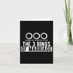 The 3 Rings Of Marriage Wedding Bride Groom Couple Card