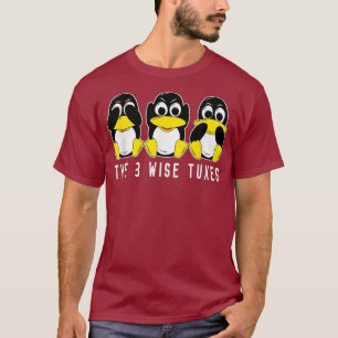The 3 Wise Tues Linu Penguin for Programmers and T-Shirt