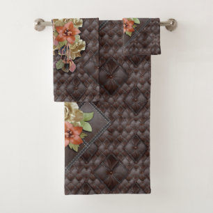 The 3D Leather Academia Decor Bath Towel Set