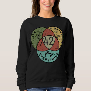 The 42 Answers to Life The Universe and Everything Sweatshirt