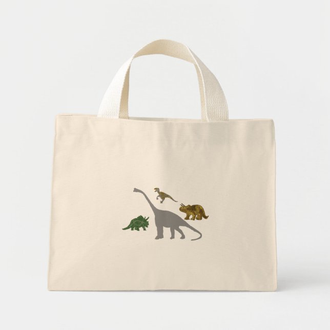 The 4 Dinos Mini Tote Bag (Front)