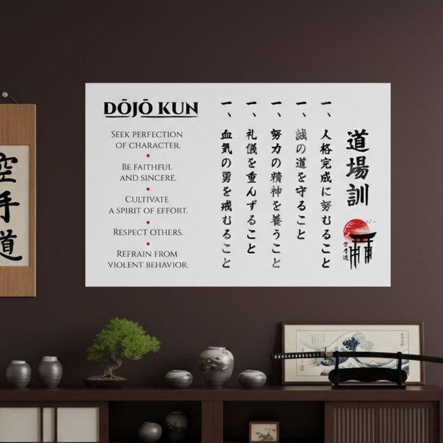 The 5 Dojo Kun – Teachings of Gichin Funakoshi Poster (Creator Uploaded)