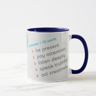 The 5 Principles of Authentic Living - Ringer Mug