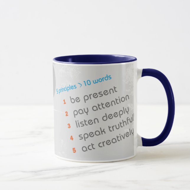 The 5 Principles of Authentic Living - Ringer Mug (Right)