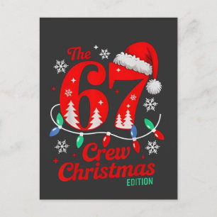 The 67 Christmas Crew Edition Six Seven Brainrot Holiday Postcard
