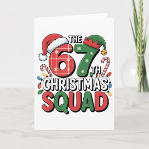The 67th Christmas Squad Funny Family 67 X-mas Card