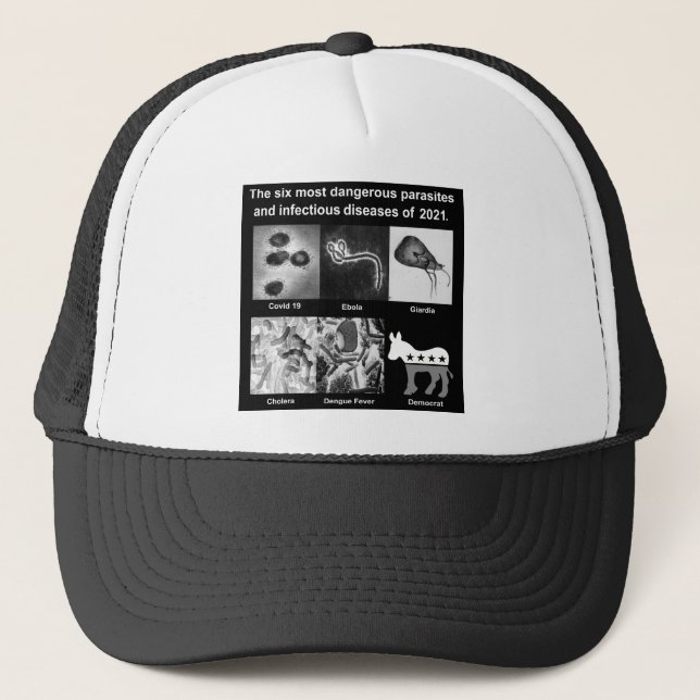 The 6 most dangerous parasites & infectious trucker hat (Front)