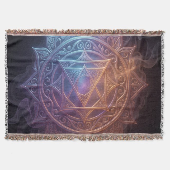 The 7 Chakras'1 Throw Blanket (Front)