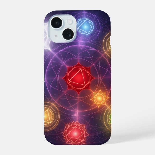The 7 Chakras´3 iPhone 15 Case (Back)