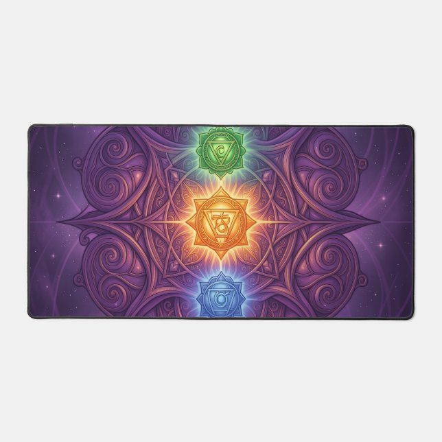 The 7 Chakras´5 Desk Mat (Front)