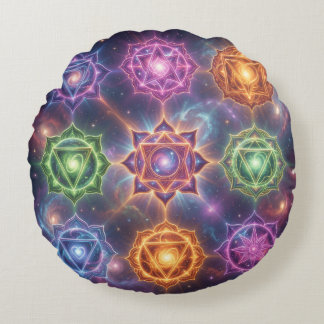The 7 Chakras´6 Round Cushion