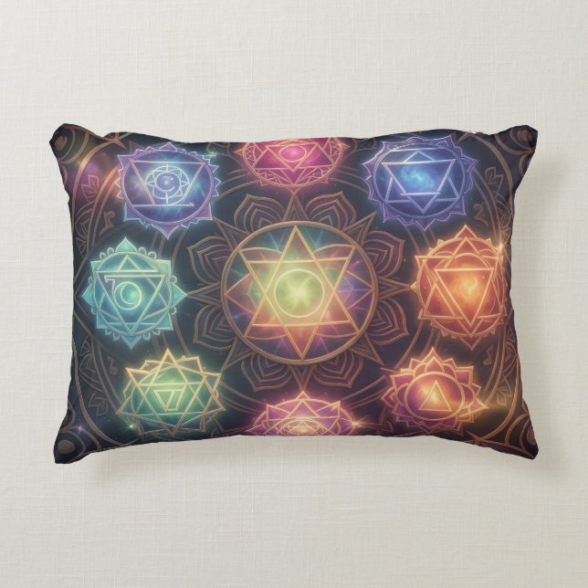 The 7 Chakras´8 Decorative Cushion (Front)