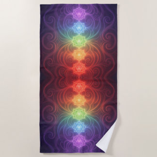 The 7 Chakras´9 Beach Towel