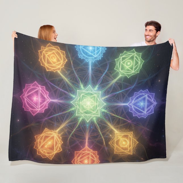 The 7 Chakras Fleece Blanket (In Situ)