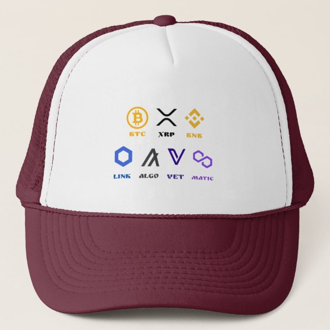 The 7 Crypto Design  Trucker Hat (Front)