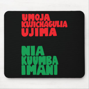 The 7 Principles Of Nguzo Saba Kwanzaa African Ame Mouse Pad