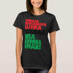 The 7 Principles Of Nguzo Saba Kwanzaa African Ame T-Shirt