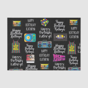 The 80's Personalised Tissue Paper Sheets