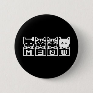 THE 8-BIT CATS M30W 6 CM ROUND BADGE