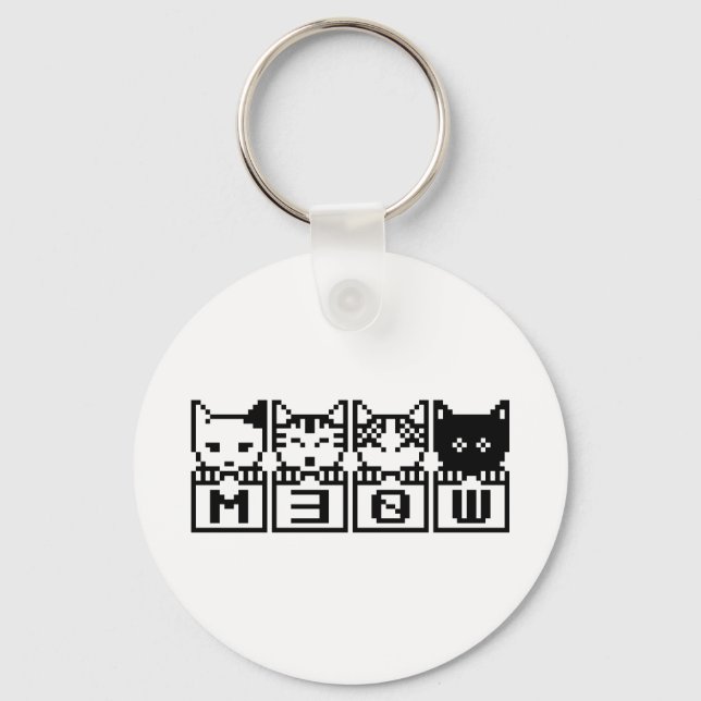 THE 8-BIT CATS M30W KEY RING (Front)
