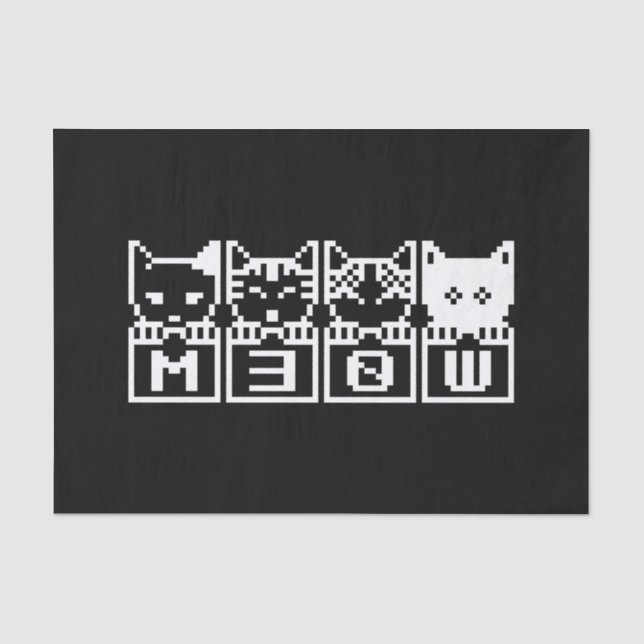 THE 8-BIT CATS M30W TISSUE PAPER (Front)