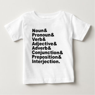 The 8 Parts of Speech in the English Language Baby T-Shirt