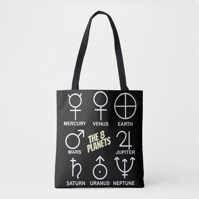 The 8 Planetary Symbols Chart  Tote Bag (Front)