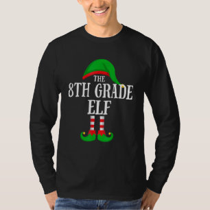 The 8th Grade Elf Family Group Matching Christmas  T-Shirt