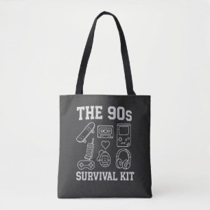 The 90s Survival Kit - Retro 90s Nostalgia Aesthet Tote Bag
