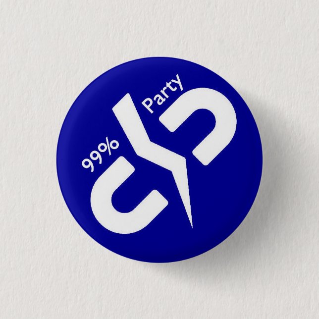 The 99% Party 3 Cm Round Badge (Front)