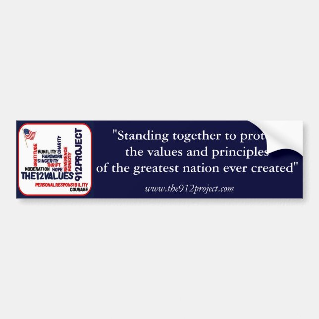 The 9-12 Project Bumper Sticker (Front)