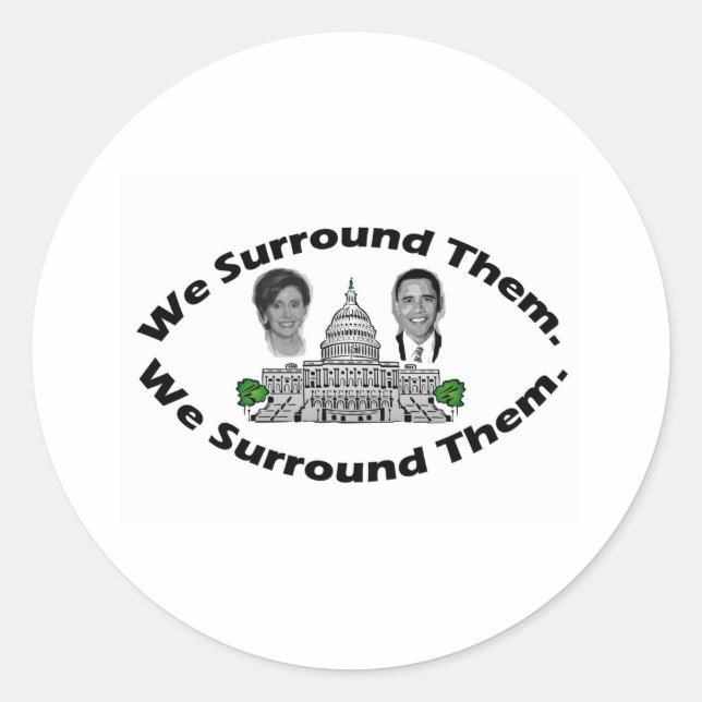 The 9-12 Project - "We Surround Them" Classic Round Sticker (Front)