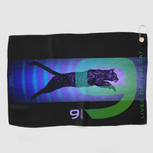 The 9 Lives of The Cat Golf Towel