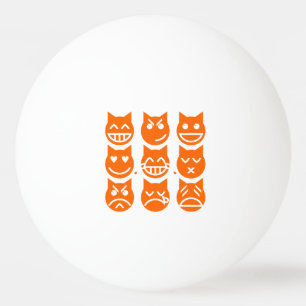 The 9 Lives of the Emoji Cat Ping Pong Ball