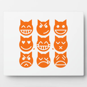 The 9 Lives of the Emoji Cat Plaque