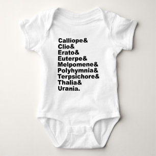 The 9 Muses As Made Popular By Greek Mythology Baby Bodysuit