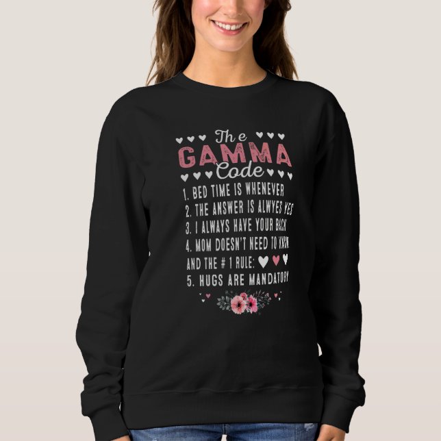The A Gamma Code  Grandma Mothers Day Sweatshirt (Front)