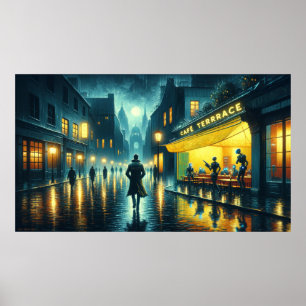 'The A.I. Art Runner' cyberpunk Poster