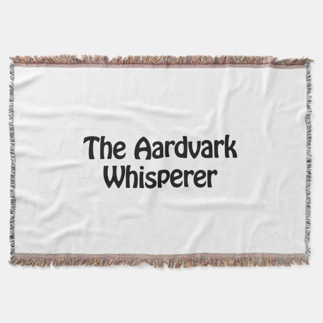 the aardvark whisperer throw blanket (Front)