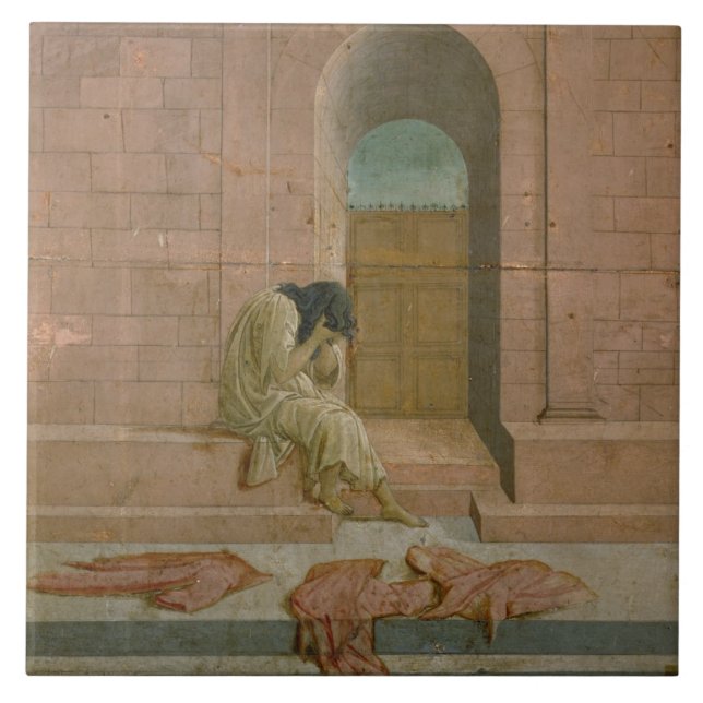 The Abandoned (oil on panel) Tile (Front)