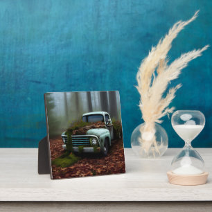 The Abandoned Truck Tabletop Art Plaque