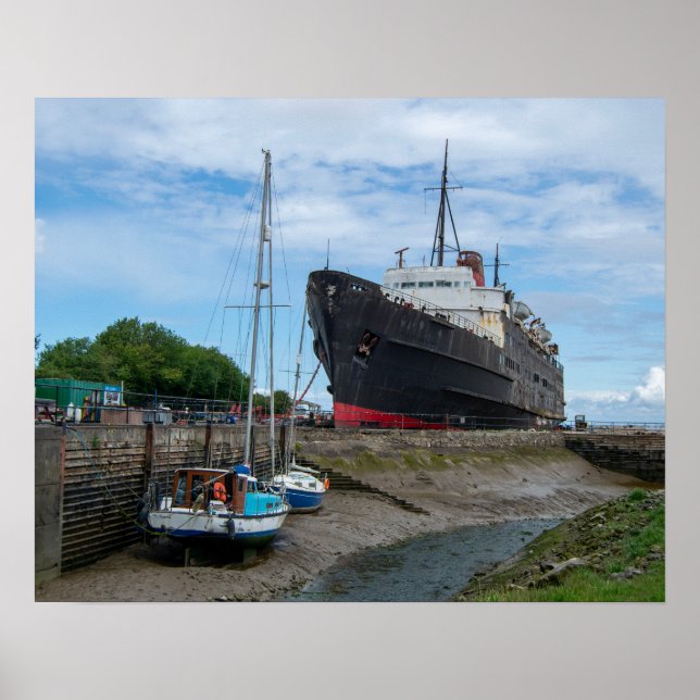The Abandoned TSS Duke of Lancaster Ship Poster (Front)